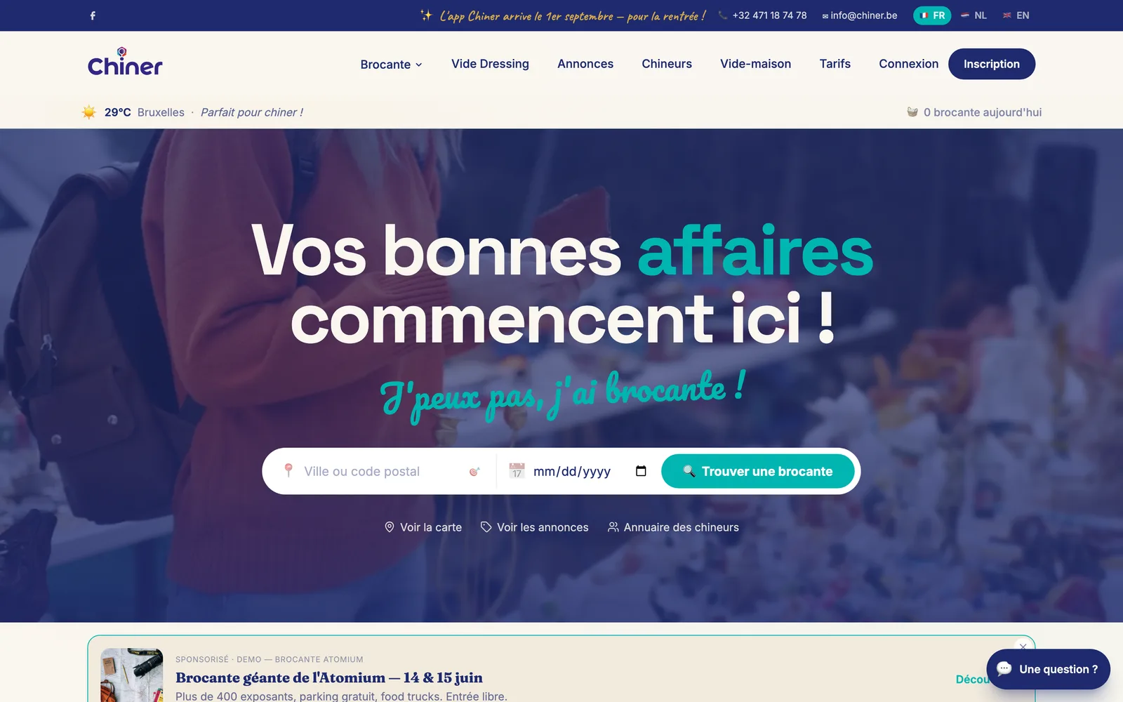 Capture du site Chiner.be