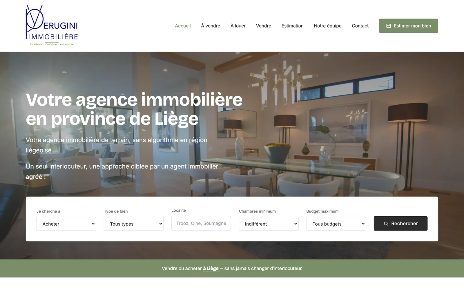 Capture du site Immobilière Perugini